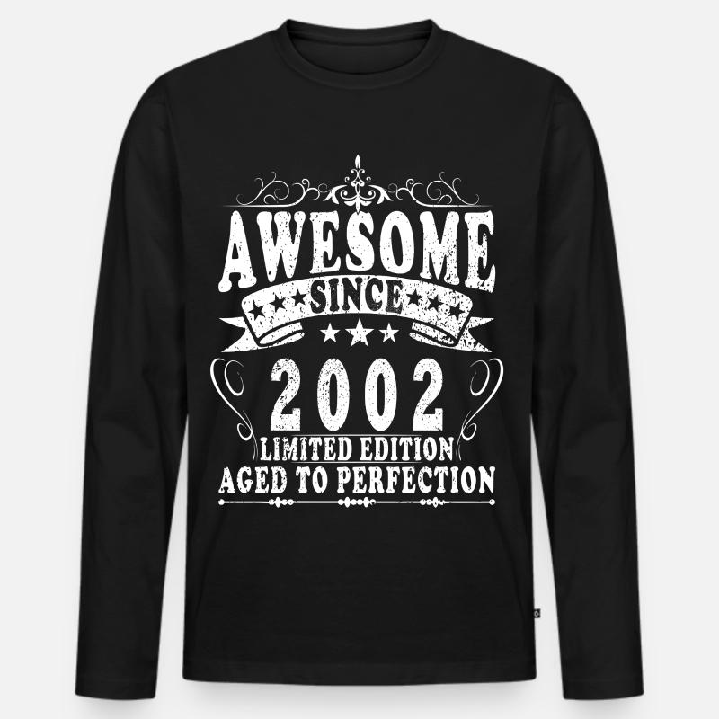 Awesome 2002 Limited Edition - Männer Premium Bio Langarmshirt - Schwarz
