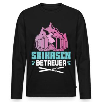 Skilehrer SKIHASEN BETREUER Skifahren Lustiges - Männer Premium Bio Langarmshirt - Schwarz - Vorne - Nico (187cm)