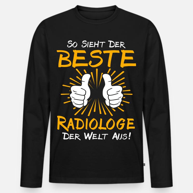 Radiologe Geschenkidee - Männer Premium Bio Langarmshirt - Schwarz