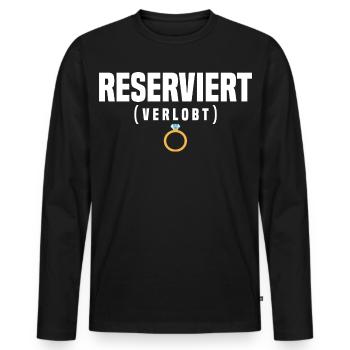 engaged - Men's Premium Organic Long Sleeve Shirt - black - Front - Nico (187cm)