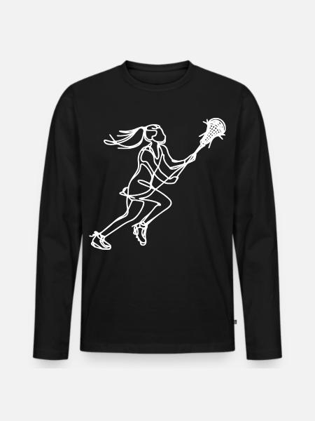 Women's Lacrosse - Men's Premium Organic Long Sleeve Shirt - black