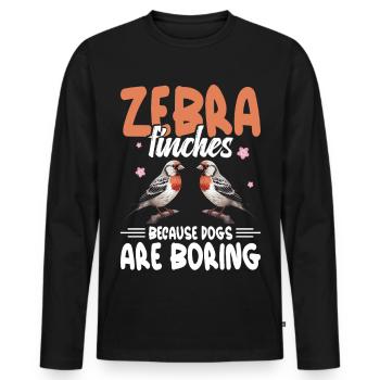 Zebra Finch Owner Enclosure Hide Tools Zebra - Men's Premium Organic Long Sleeve Shirt - black - Front - Nico (187cm)