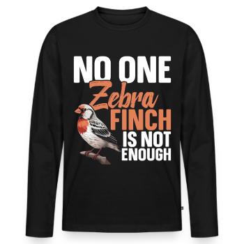 Cage de cachette alimentaire pour les pinsons zébrés - T-shirt manches longues Premium bio Homme - noir - Devant - Nico (187cm)