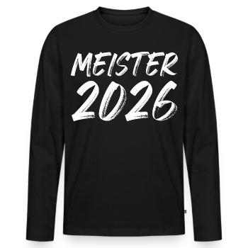 Champion 2026 - T-shirt manches longues Premium bio Homme - noir - Devant - Nico (187cm)