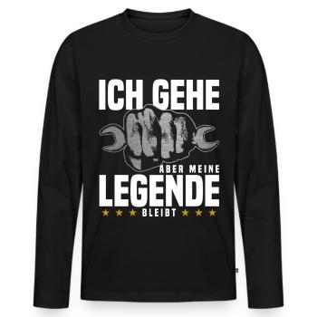 I'm retiring - Men's Premium Organic Long Sleeve Shirt - black - Front - Nico (187cm)