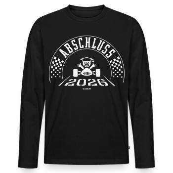 Graduation 2026 (Graduation / Finish / W) - Men's Premium Organic Long Sleeve Shirt - black - Front - Nico (187cm)