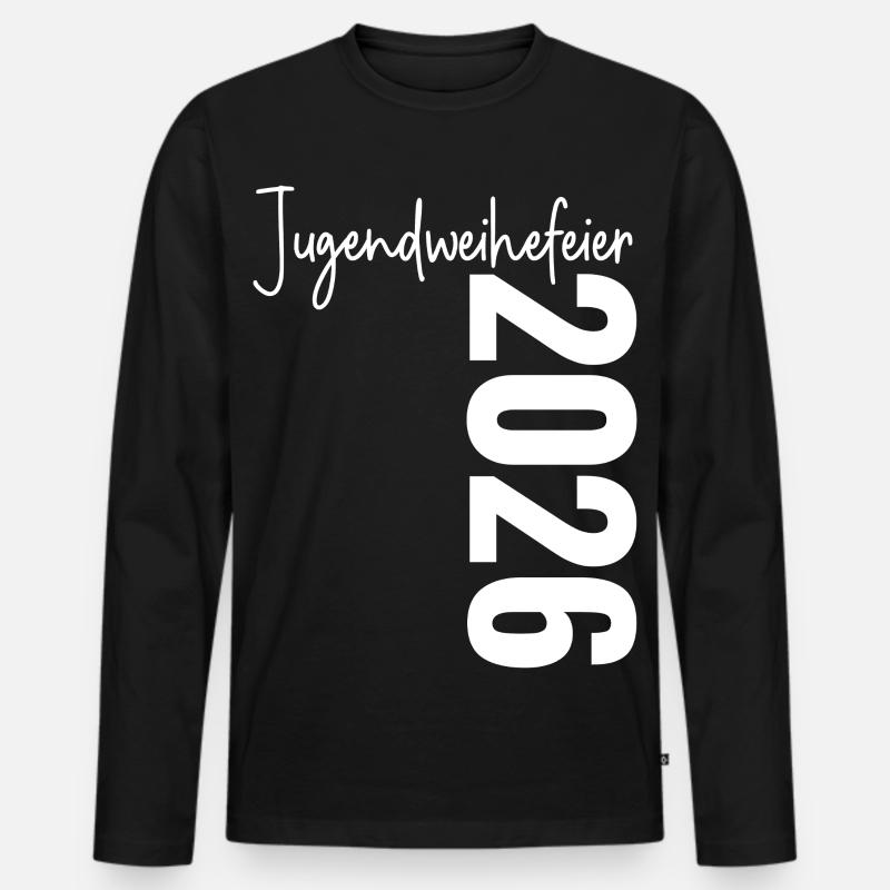 Jugendweihefeier 2026 - Männer Premium Bio Langarmshirt - Schwarz