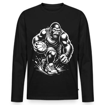 Primal Court Force - Men's Premium Organic Long Sleeve Shirt - black - Front - Nico (187cm)