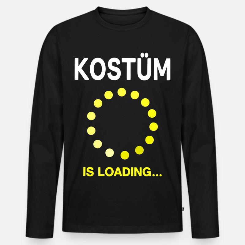 Fasnet Fasching Karneval Kostüm is Loading - Männer Premium Bio Langarmshirt - Schwarz