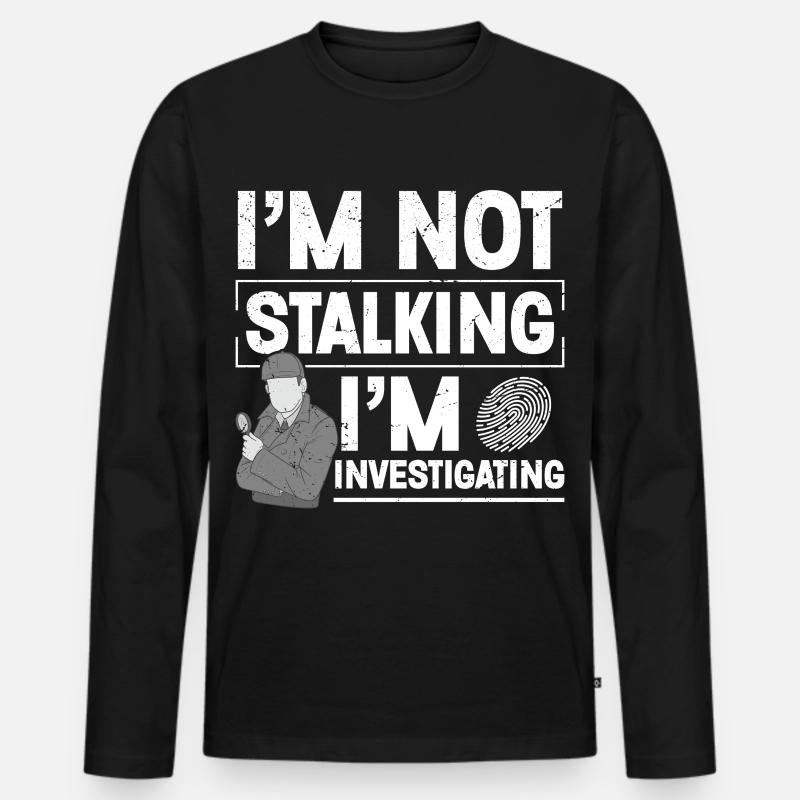 Beobachtungskostüm-Abzeichen-Wachmann Private - Männer Premium Bio Langarmshirt - Schwarz