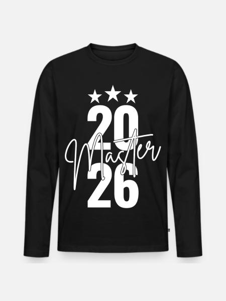 Master 2026 - Men's Premium Organic Long Sleeve Shirt - black