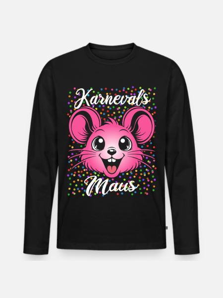 Carnival Mouse | Partner Costume Women - Men's Premium Organic Long Sleeve Shirt - black
