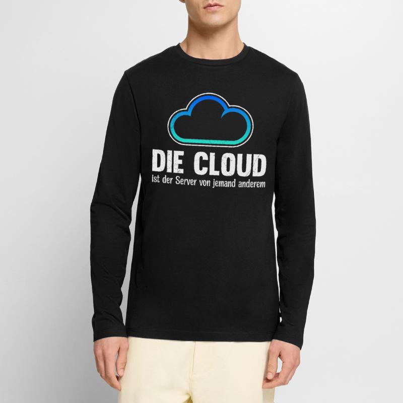 Coder DIE CLOUD IST DER SERVER VON JEMANDE ANDREN Männer Premium Bio Langarmshirt