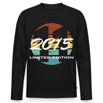 11. Geburtstag 2015 Jungen und Mädchen Geschenk - Männer Premium Bio Langarmshirt - Schwarz - Vorne - Nico (187cm)