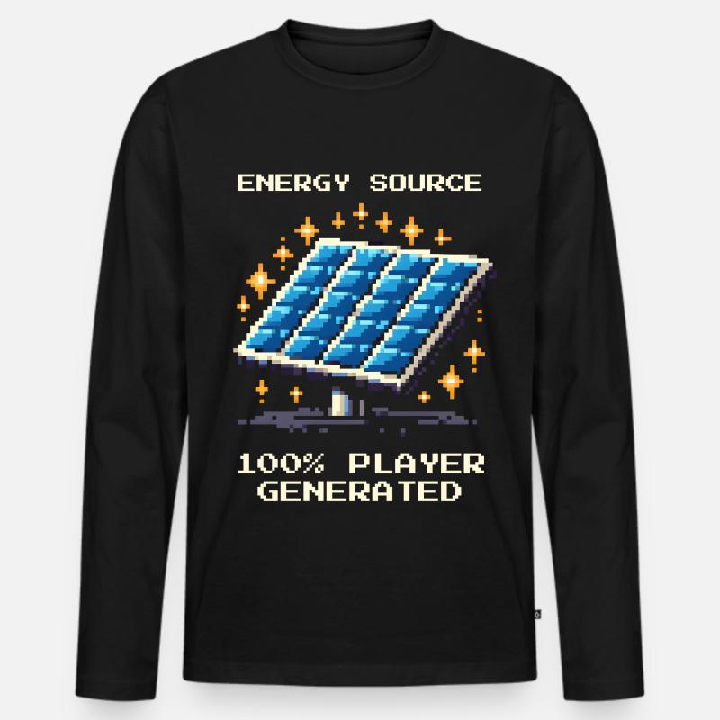 Solarenergie | Offgrid & Selbstversorgung - Männer Premium Bio Langarmshirt - Schwarz