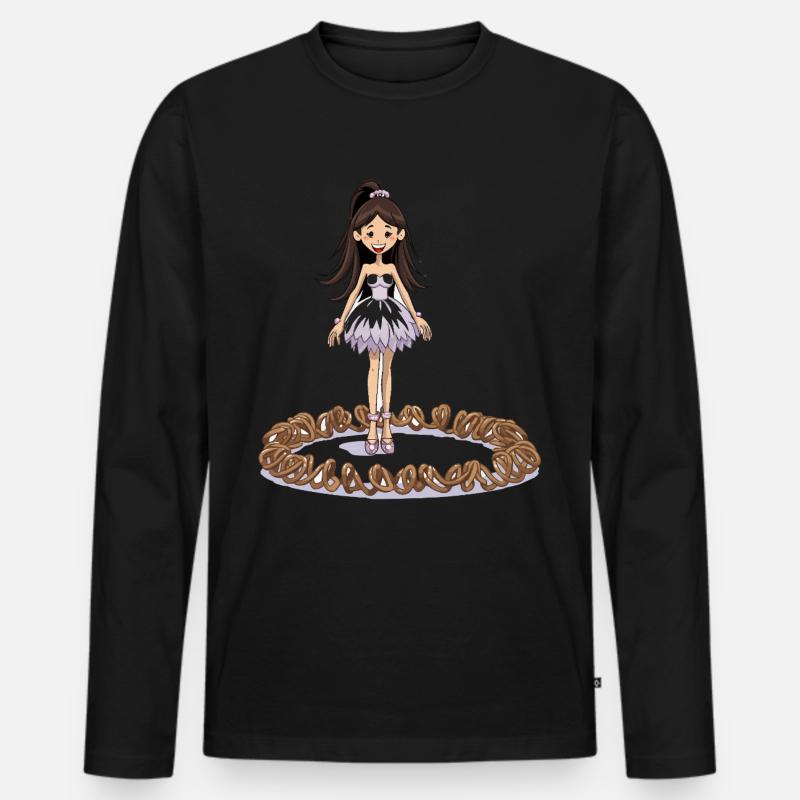 Tanzfee auf Brezelring - Männer Premium Bio Langarmshirt - Schwarz