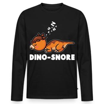 Dinosaurierpaläontologie Dino schlafend - Männer Premium Bio Langarmshirt - Schwarz - Vorne - Nico (187cm)