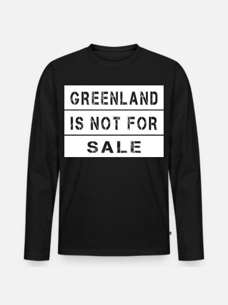 Le Groenland n’est pas à vendre - T-shirt manches longues Premium bio Homme - noir