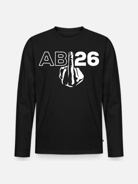 ABI 2026 Middle Finger Abitur - Gift - Men's Premium Organic Long Sleeve Shirt - black