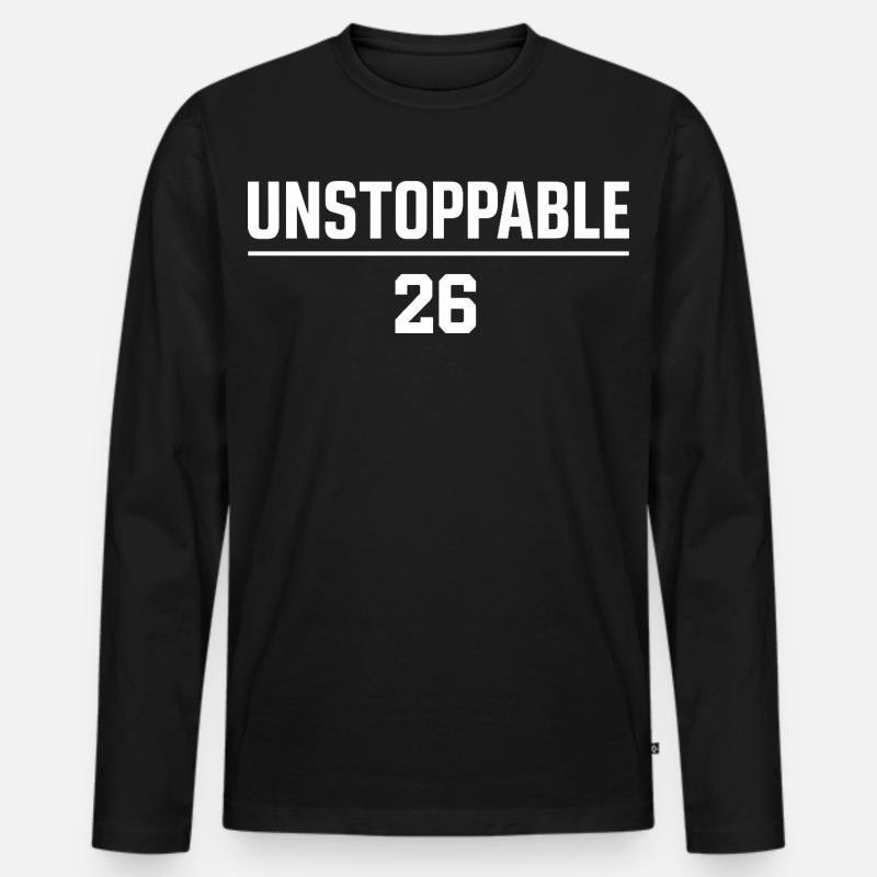 Unstoppable 26 Motivation 2026 - Männer Premium Bio Langarmshirt - Schwarz