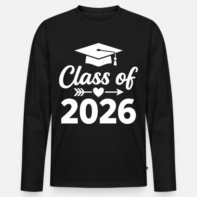 CLASS OF 2026 Absolventen Abschluss Studium - Männer Premium Bio Langarmshirt - Schwarz