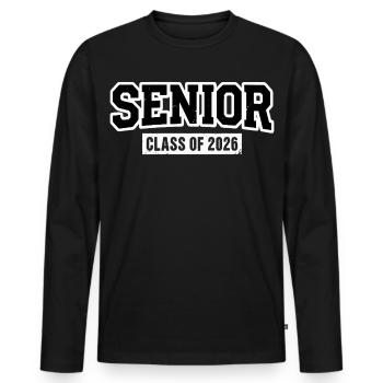 SENIOR CLASS OF 2026 Proud Graduates - Men's Premium Organic Long Sleeve Shirt - black - Front - Nico (187cm)