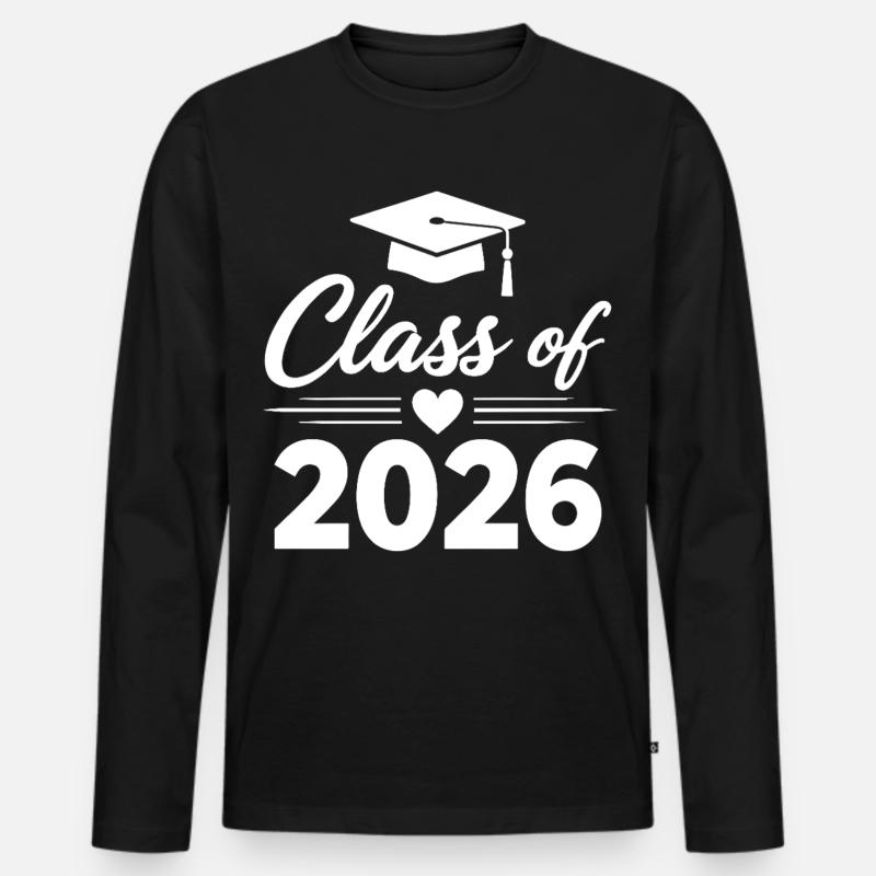 CLASS OF 2026 Absolventen Abschluss Studium - Männer Premium Bio Langarmshirt - Schwarz
