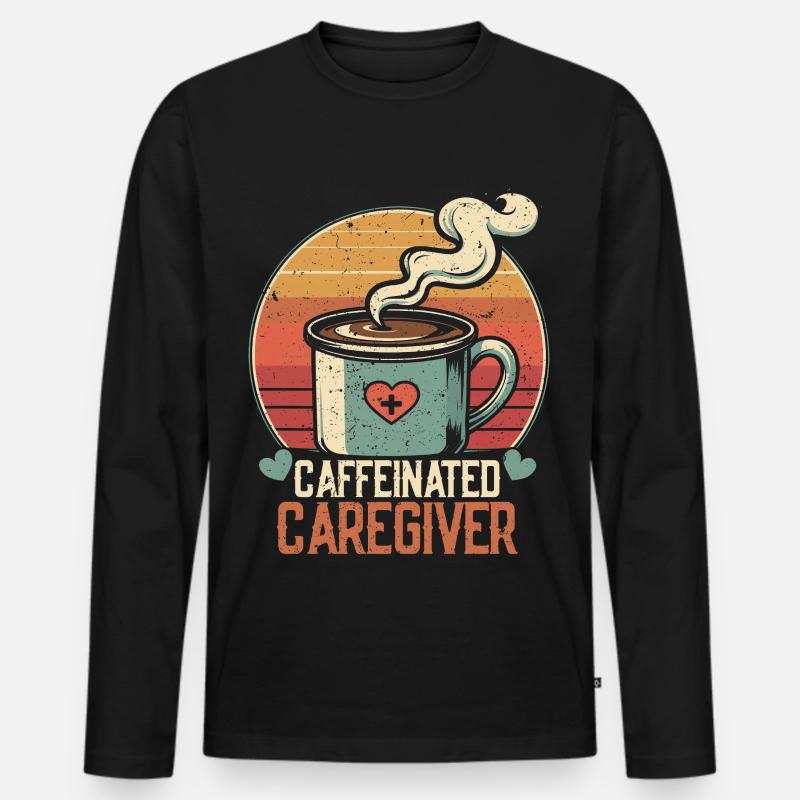 Pflegerin Pfleger Altenpflege - Männer Premium Bio Langarmshirt - Schwarz