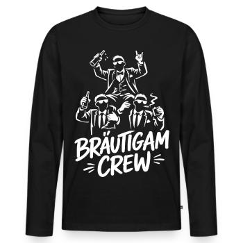 T-shirt de fête de garçon Hommes Grondement de fête de garçon - T-shirt manches longues Premium bio Homme - noir - Devant - Nico (187cm)