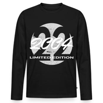 22e anniversaire 2004 cadeau pour hommes et femmes - T-shirt manches longues Premium bio Homme - noir - Devant - Nico (187cm)