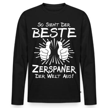 Meilleur machiniste - T-shirt manches longues Premium bio Homme - noir - Devant - Nico (187cm)
