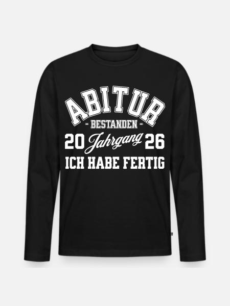 ABI 2026 Abitur - Men's Premium Organic Long Sleeve Shirt - black