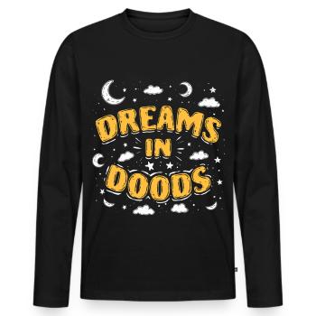 Doodle Doodle Drawing Dreams In Doods - Men's Premium Organic Long Sleeve Shirt - black - Front - Nico (187cm)