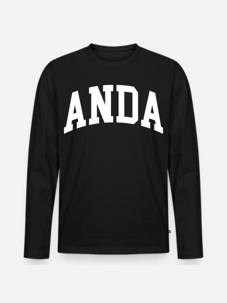 Anda - T-shirt manches longues Premium bio Homme - noir