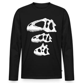 Giganotosaurus Allosaurus Carnotaurus - Männer Premium Bio Langarmshirt - Schwarz - Vorne - Nico (187cm)