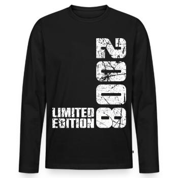 18th Birthday Boy Girl 18 Year Old 2008 Gift - Men's Premium Organic Long Sleeve Shirt - black - Front - Nico (187cm)