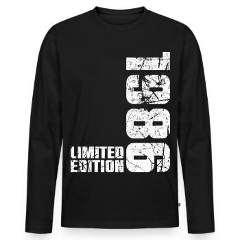 40. Jubiläum Mann Frau 40 Jahre 1986 Geschenk - Männer Premium Bio Langarmshirt - Schwarz - Vorne - Nico (187cm)