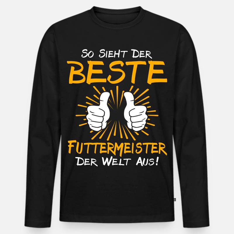 Futtermeister Geschenkidee - Männer Premium Bio Langarmshirt - Schwarz