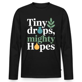 Certified Clinical Micro-Dose Practitioner Gear  - Men's Premium Organic Long Sleeve Shirt - black - Front - Nico (187cm)