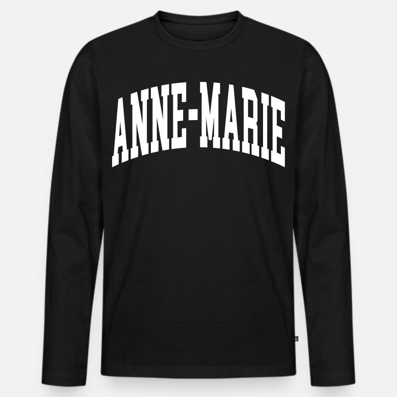 Anne-Marie - Männer Premium Bio Langarmshirt - Schwarz