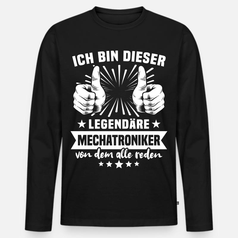 Mechatroniker Legende - Männer Premium Bio Langarmshirt - Schwarz