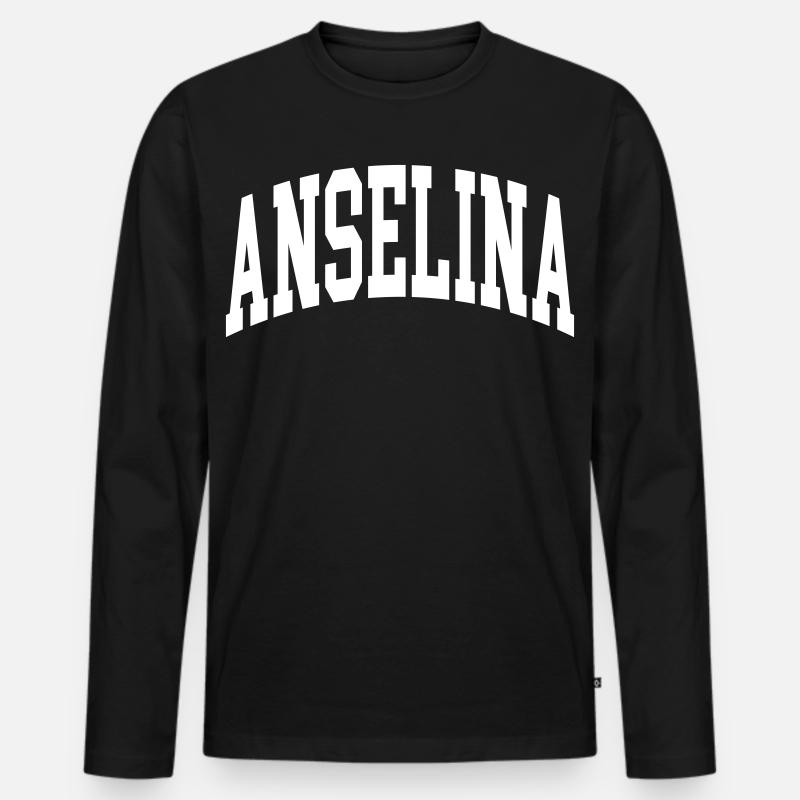 Anselina - Männer Premium Bio Langarmshirt - Schwarz