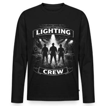 Lighting Technician Lighting Technician Lighting Crew - Men's Premium Organic Long Sleeve Shirt - black - Front - Nico (187cm)