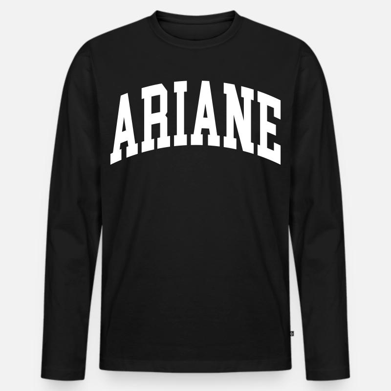 Ariane - Männer Premium Bio Langarmshirt - Schwarz