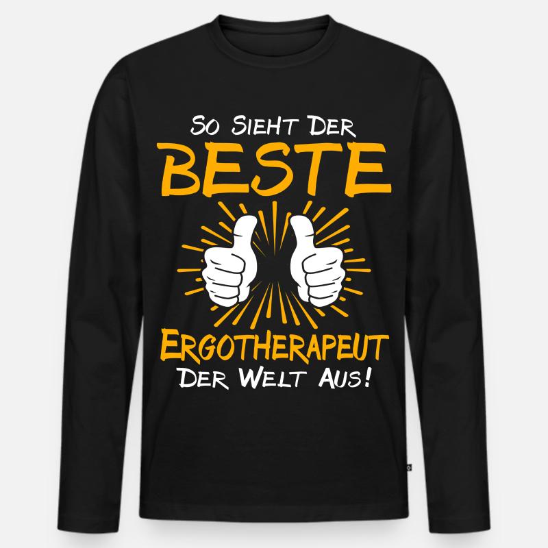 Ergotherapeut Geschenkidee - Männer Premium Bio Langarmshirt - Schwarz