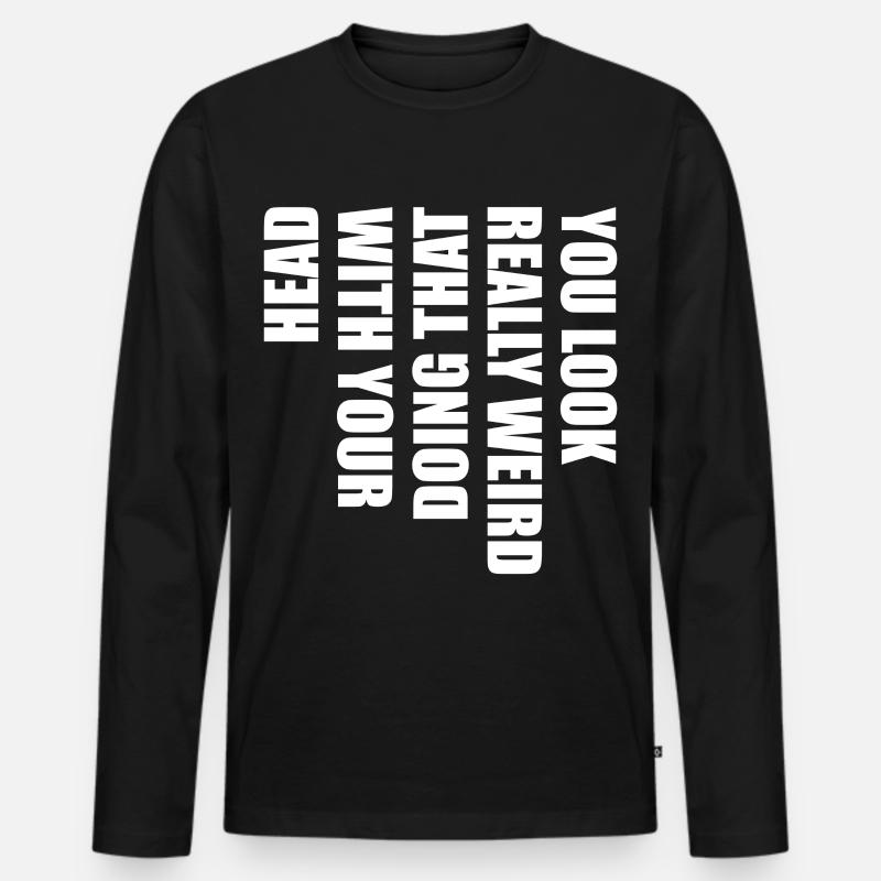 Klartext Typo Statement - Männer Premium Bio Langarmshirt - Schwarz