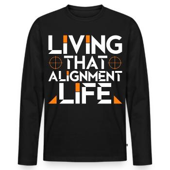 Orthodontic Hygienist Living That Smile Specialist - Men's Premium Organic Long Sleeve Shirt - black - Front - Nico (187cm)