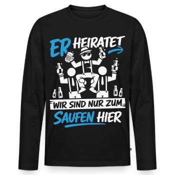 Bachelor Party Men's T-Shirt Bachelor Party Costume - Men's Premium Organic Long Sleeve Shirt - black - Front - Nico (187cm)