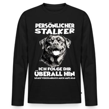 Rottweiler T Hundehalter Gassi Bekleidung Rotti Ro - Männer Premium Bio Langarmshirt - Schwarz - Vorne - Nico (187cm)