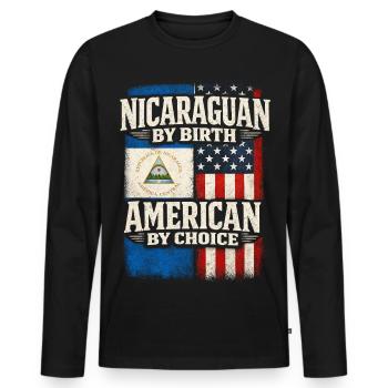 Nicaragua Nicaragic - Men's Premium Organic Long Sleeve Shirt - black - Front - Nico (187cm)